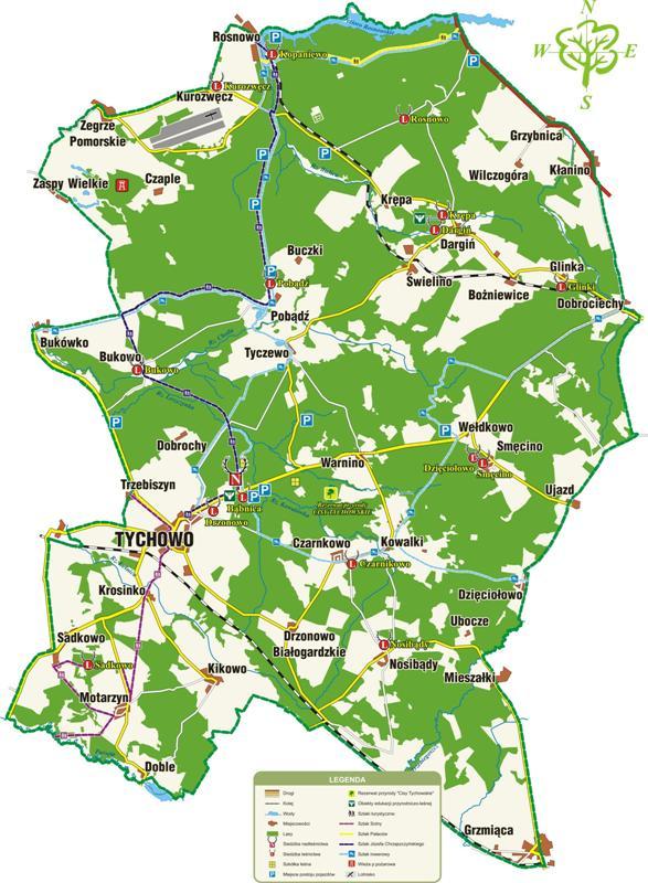 Mapa&#x20;Nadleśnictwa&#x20;Tychowo